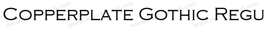 Copperplate Gothic Regular字体转换